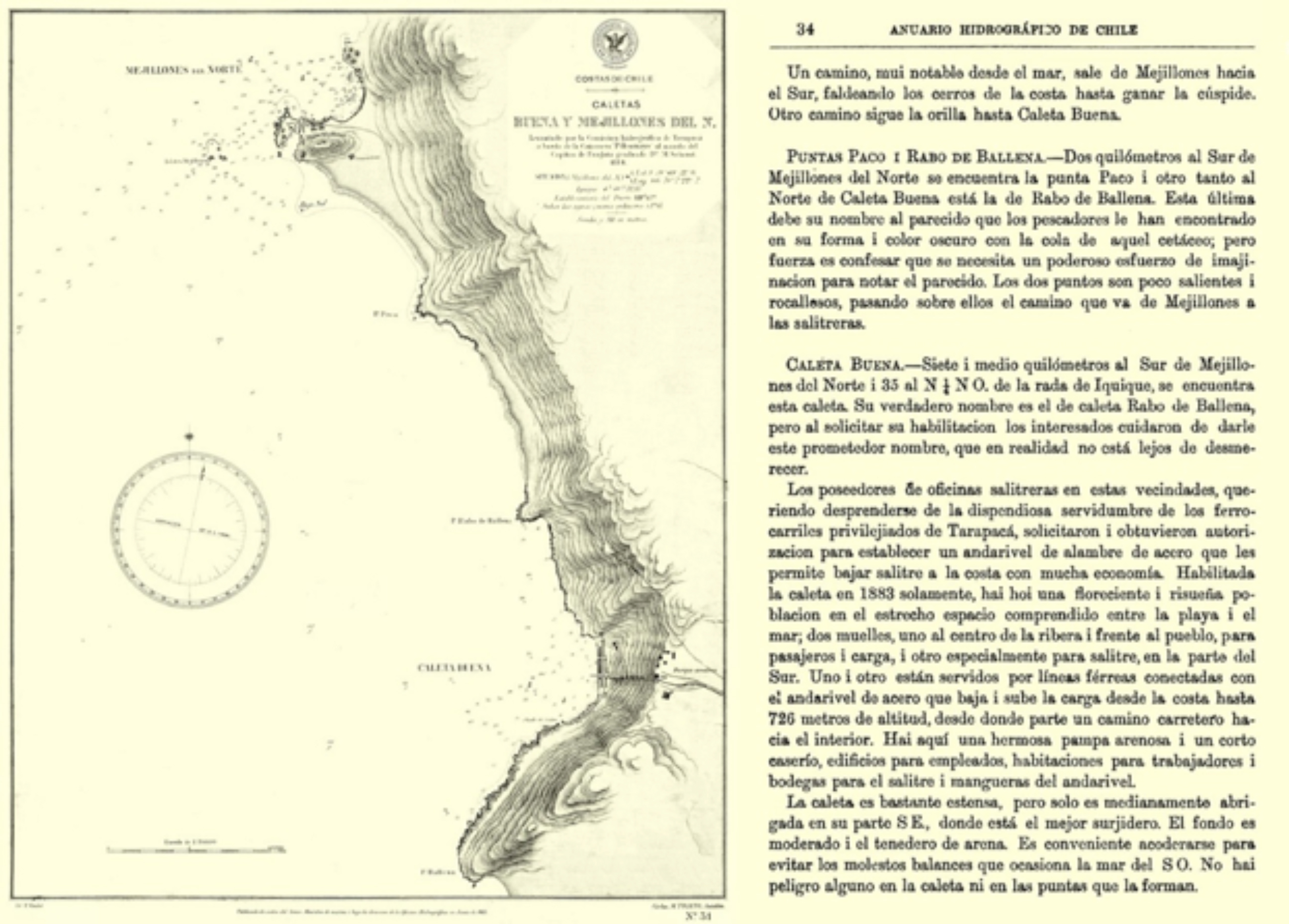 Descripción caleta Buena. Anuario Hidrográfico 1886